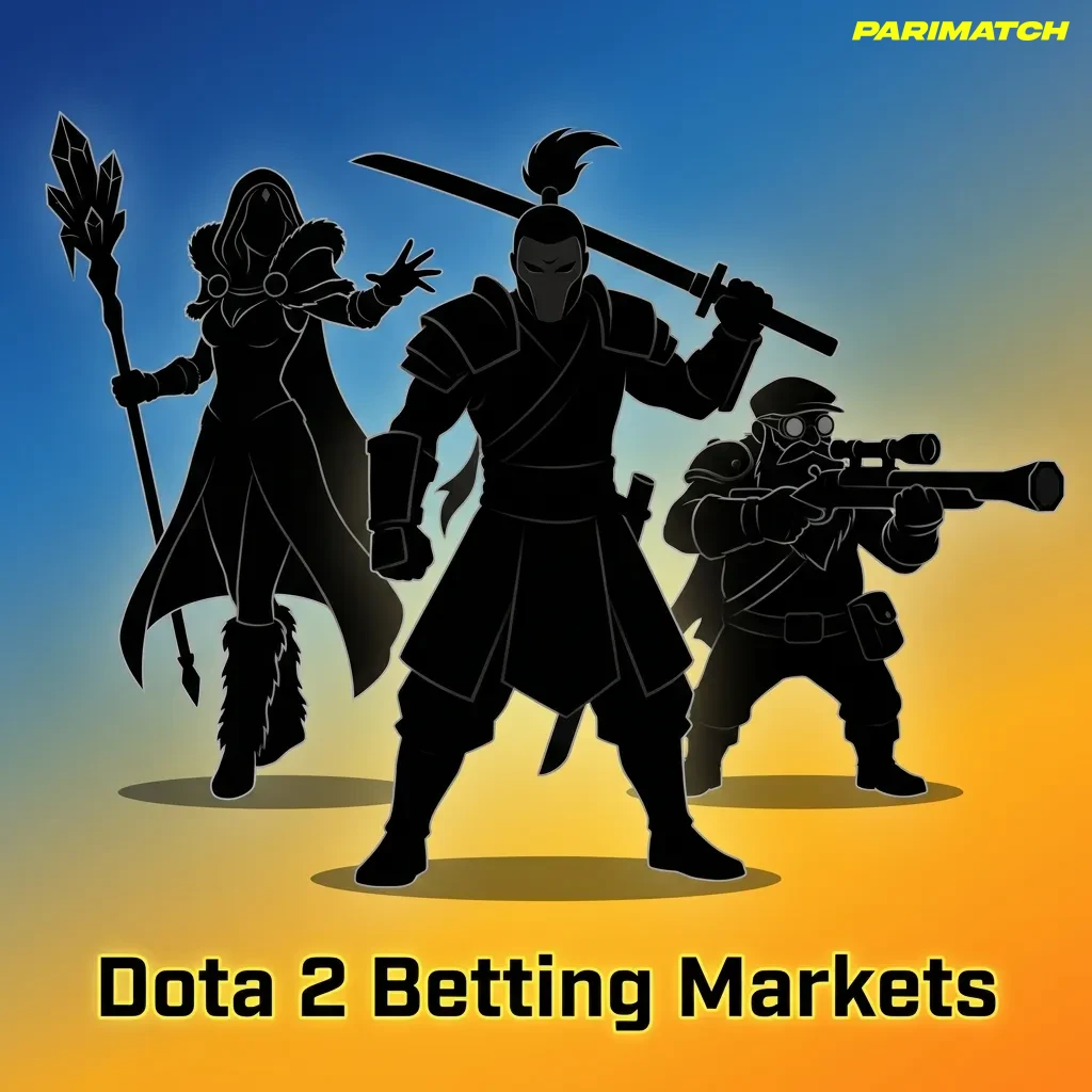 Dota 2 esports betting interface showing match odds, tournament brackets, and hero draft selections for competitive gaming wagers — Parimatch in India