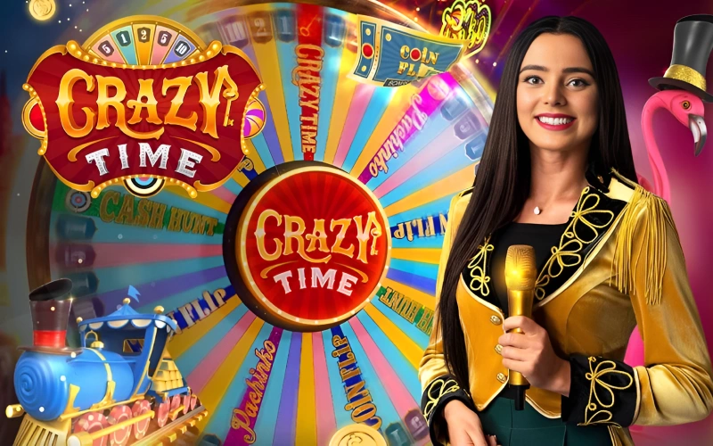 Participate in the Crazy Time Live show at Parimatch Casino.