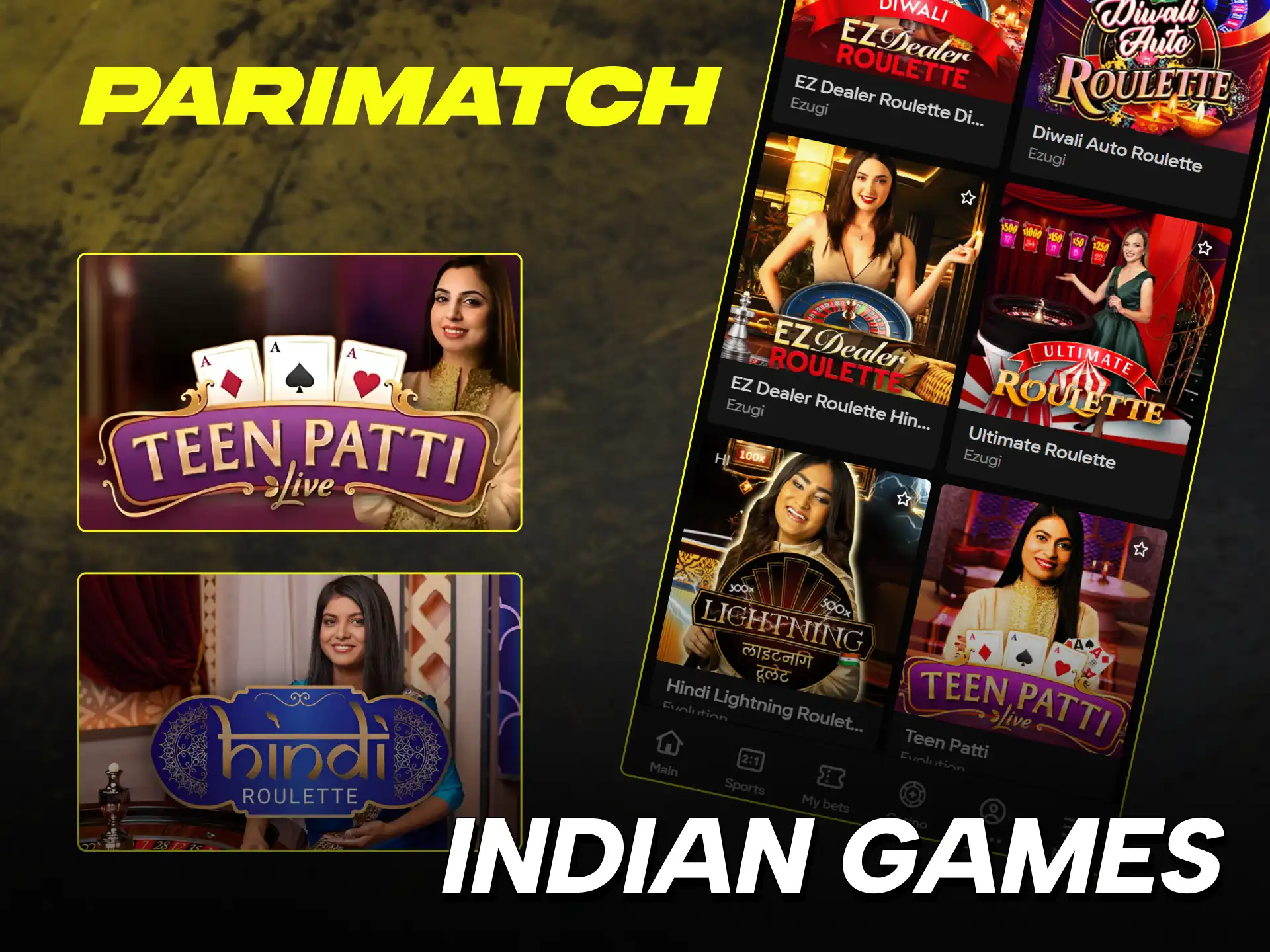 live casino parimatch in india