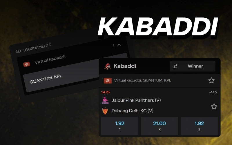 Join the excitement and bet on kabaddi tournaments at Parimatch Sport.