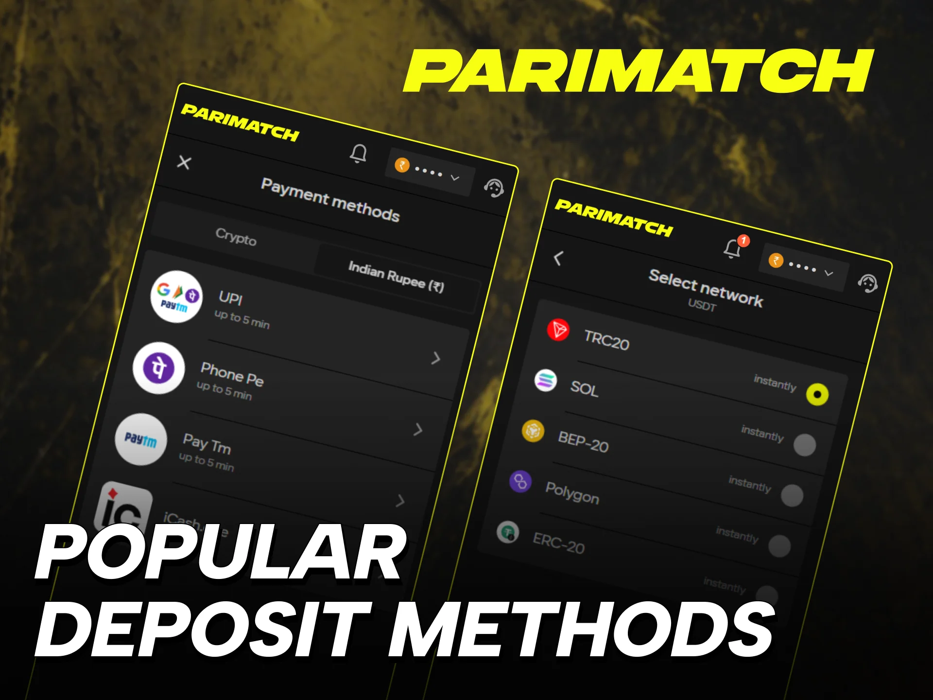 parimatch deposit methods india